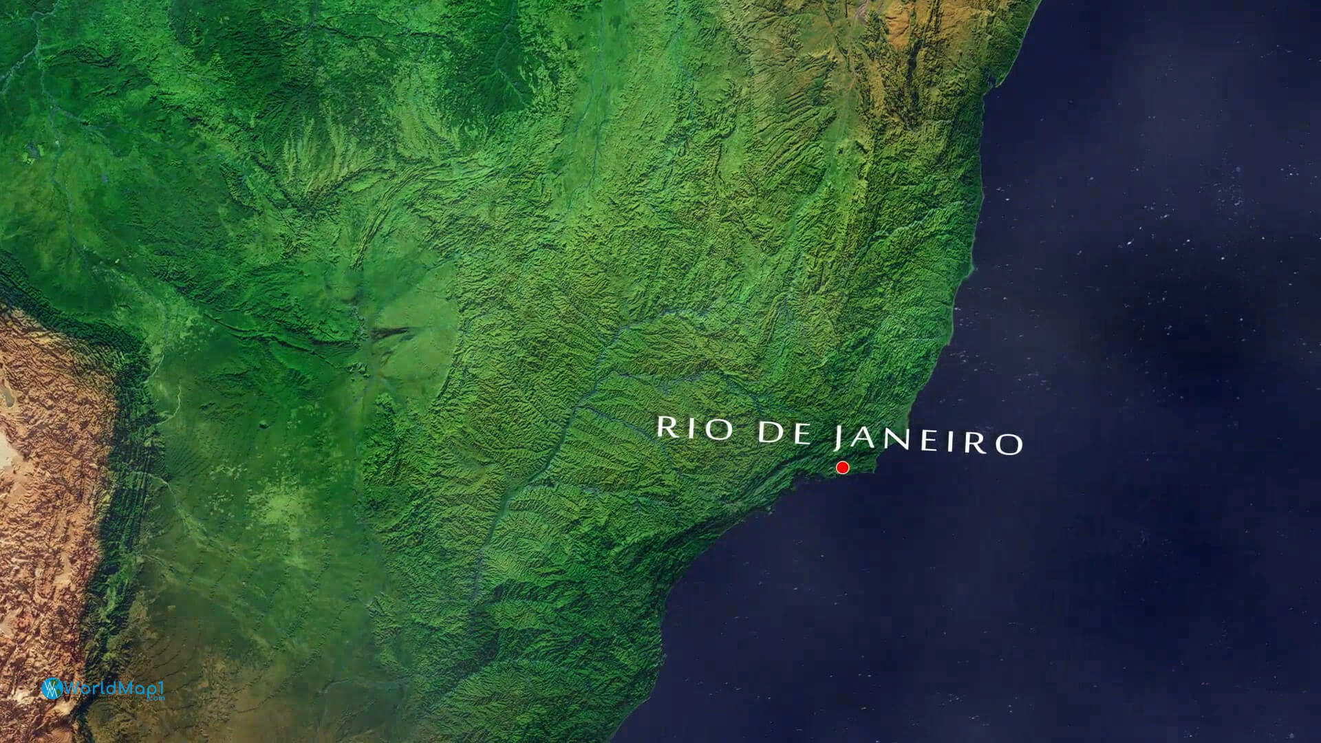 Rio de Janeiro Satellite Image Brazil